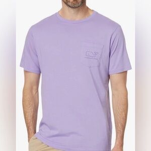 Vineyard Vines Men’s Short Sleeve Vintage Whale Pocket T-Shirt in Freesia Sz XL